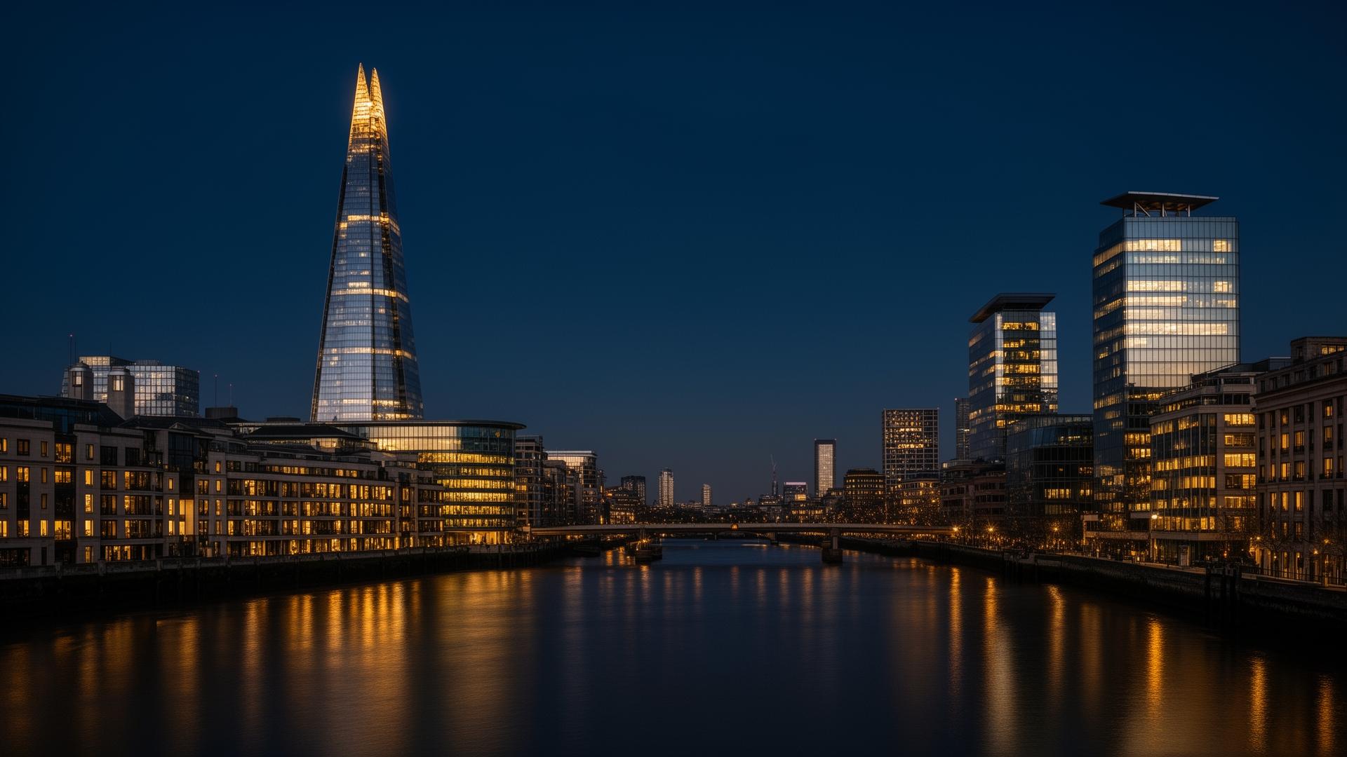 London skyline at night